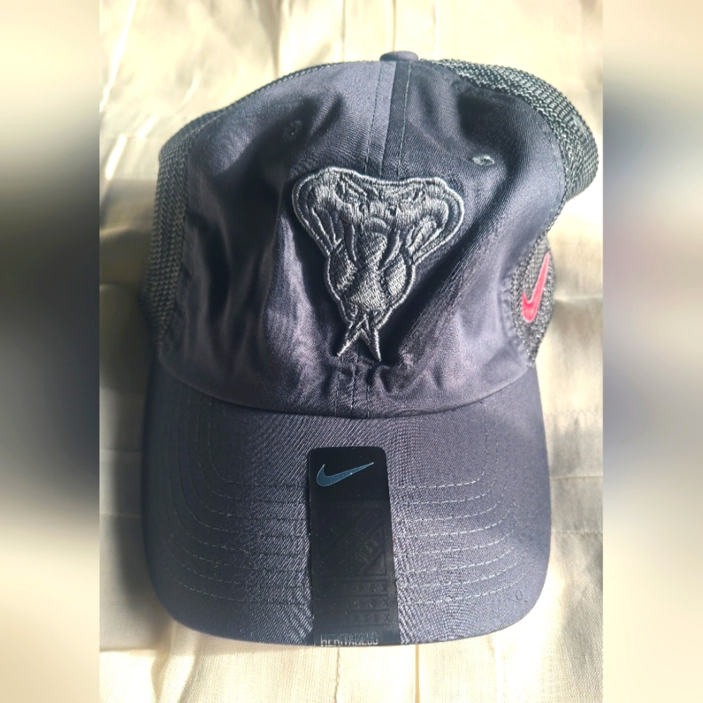 Arizona Diamondback Black On Black Nike Baseball Hat. Brand New With Tags